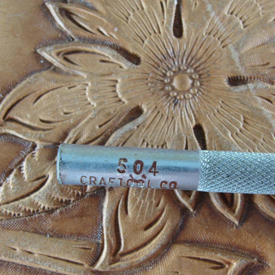 Vintage Craftool Co. #504 Flower Center Stamp | Pro Leather Carvers