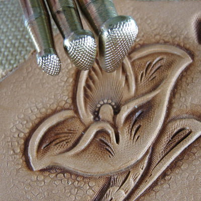 Vintage Midas Checkered Beveler Stamp Set | Pro Leather Carvers