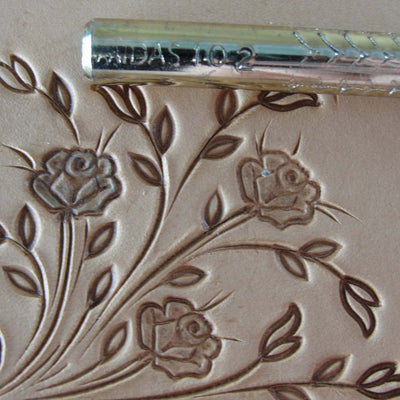 Vintage Midas #102 Rose Flower Stamp | Pro Leather Carvers