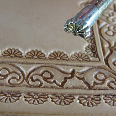 Vintage Midas #111 7-Petal Border Stamp | Pro Leather Carvers
