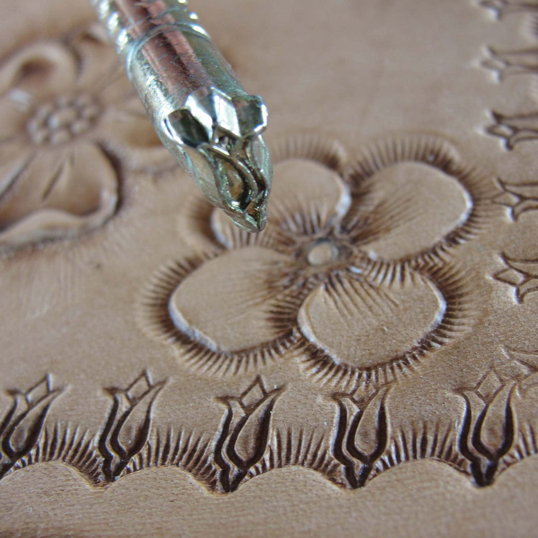 Vintage Midas #103 Thin Floral Accent Stamp | Pro Leather Carvers