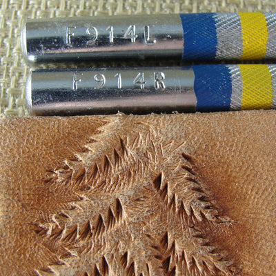 Vintage Craftool Co. #F914L/R Pine Tree Set | Pro Leather Carvers