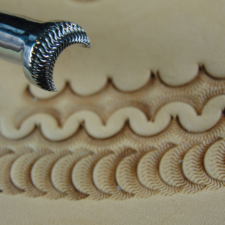 Wave Camouflage Leather Stamp - Barry King Tool | Pro Leather Carvers
