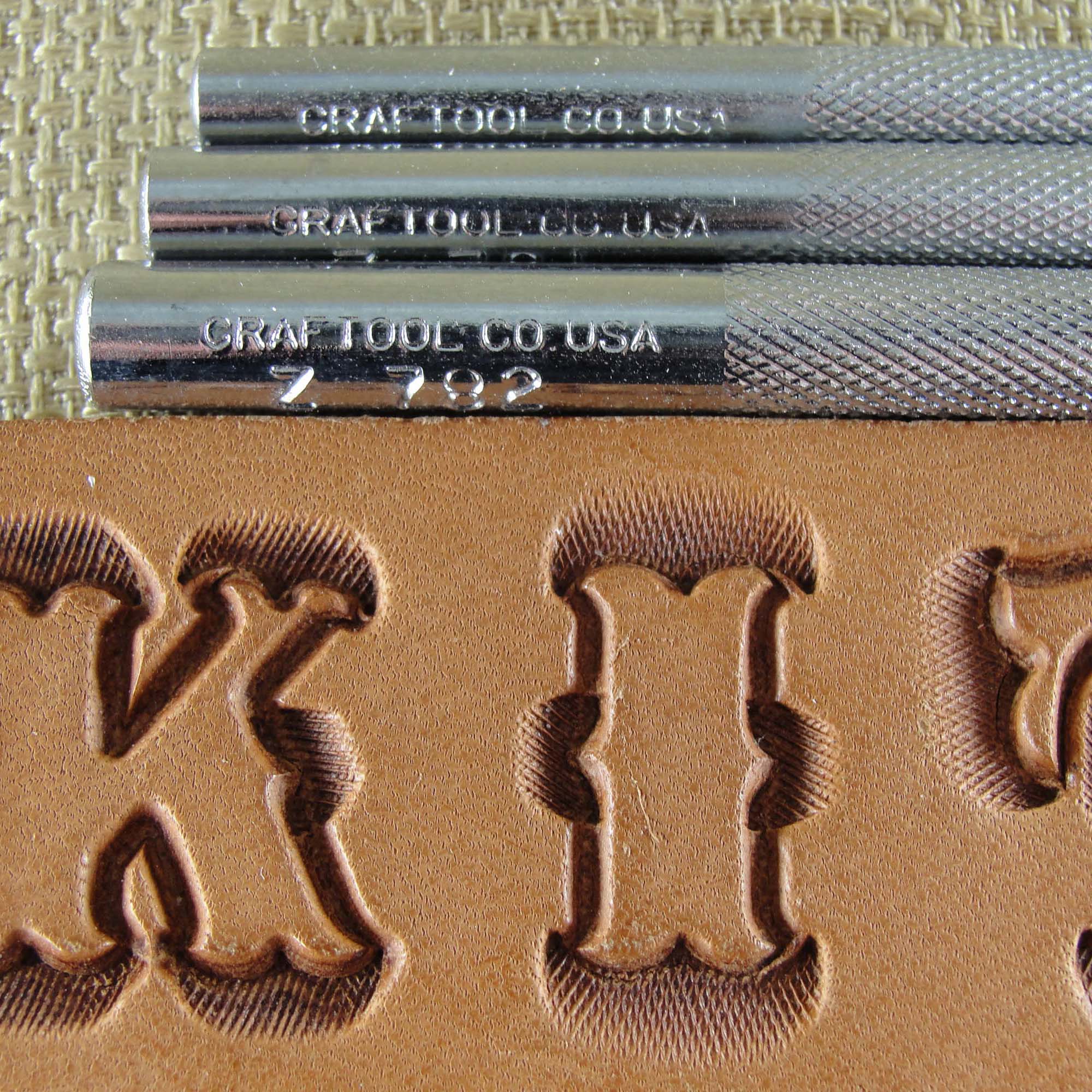 Vintage online Craftool Co Alphabet Set Rodeo Font Metal Stamps for Leather Complete Set 8144 3/4