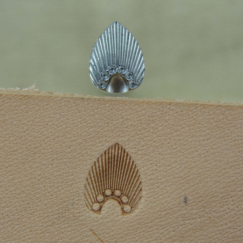 6-Seed Sunburst Border Stamp - Stainless Steel | Pro Leather Carvers