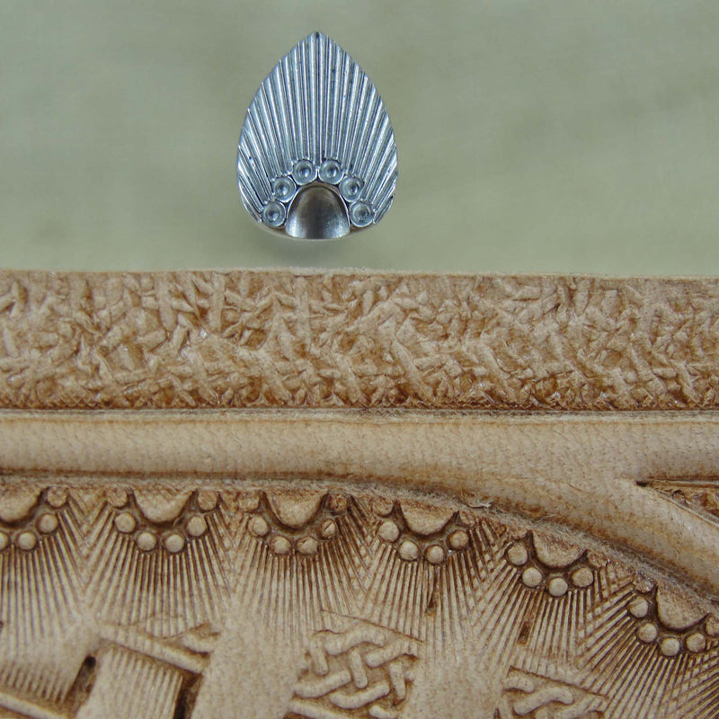 6-Seed Sunburst Border Stamp - Stainless Steel | Pro Leather Carvers