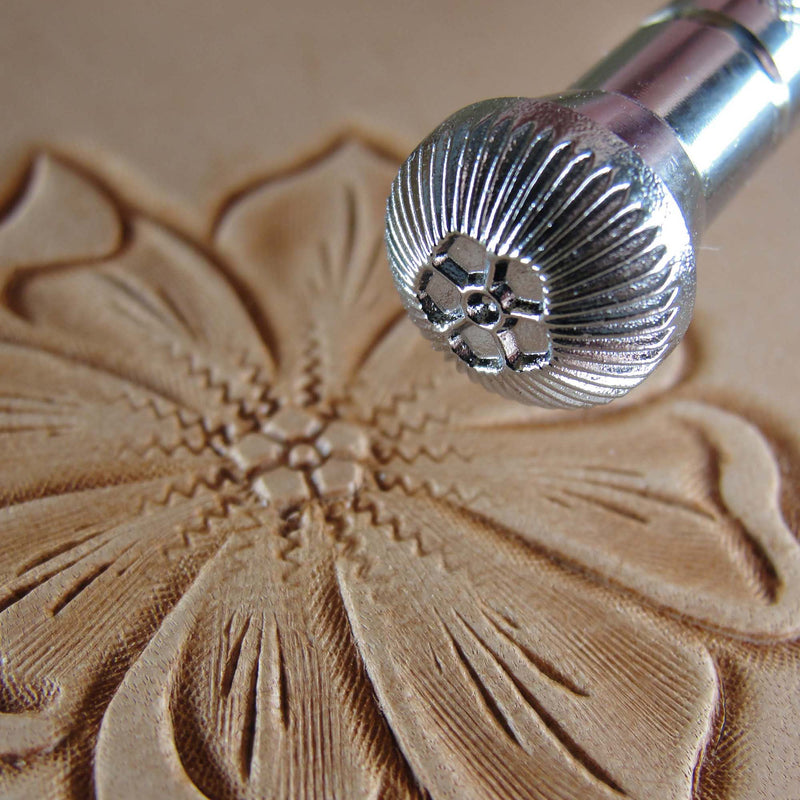J305 Flower Center Leather Stamping Tool, Japan | Pro Leather Carvers