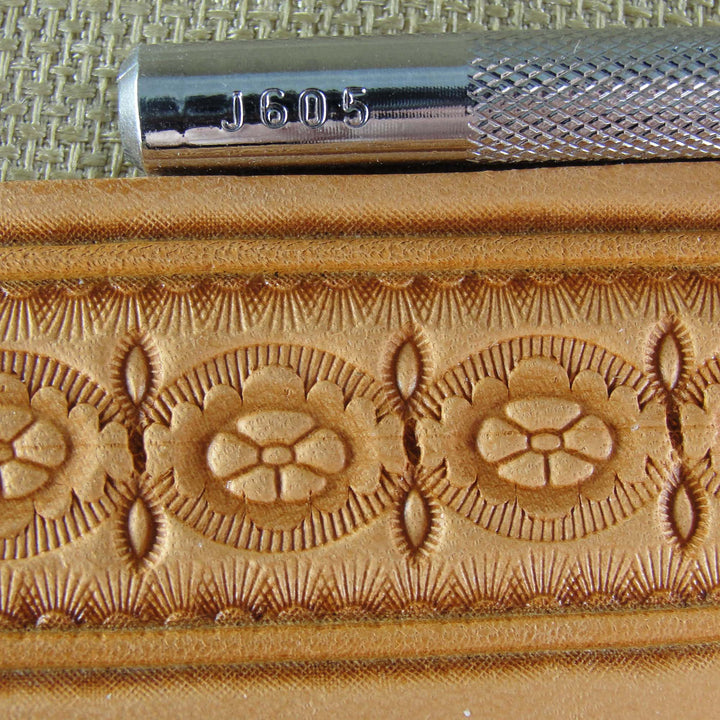 J605 Oval Flower Center Leather Stamping Tool | Pro Leather Carvers