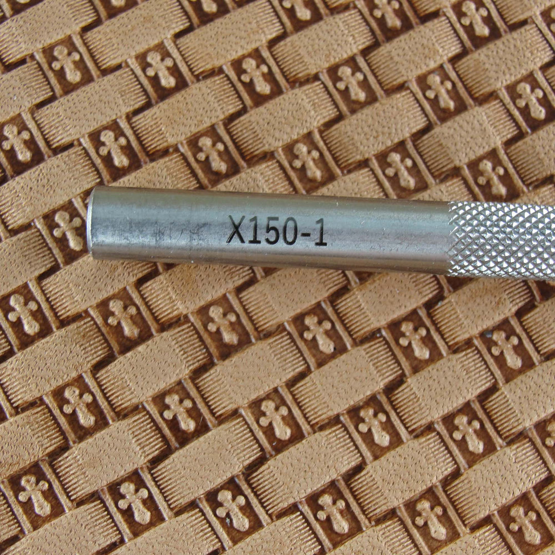Small Cross Basket Weave Stamp - Stainless Steel | Pro Leather Carvers