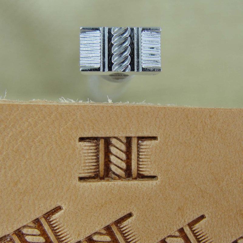 Small Rope Basket Weave Stamp - Stainless Steel | Pro Leather Carvers