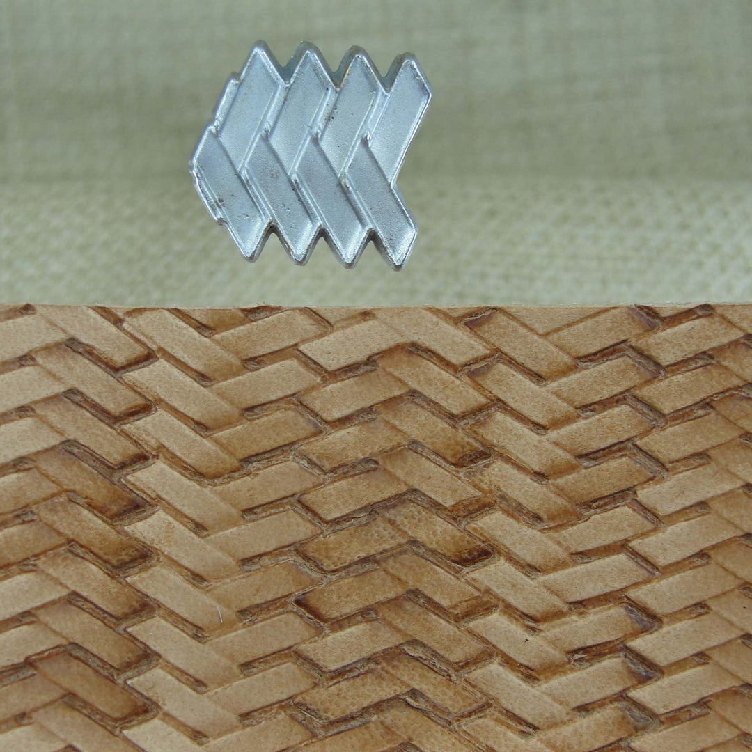 Herringbone Stainless Steel Leather Stamp - Pro Leather Carvers