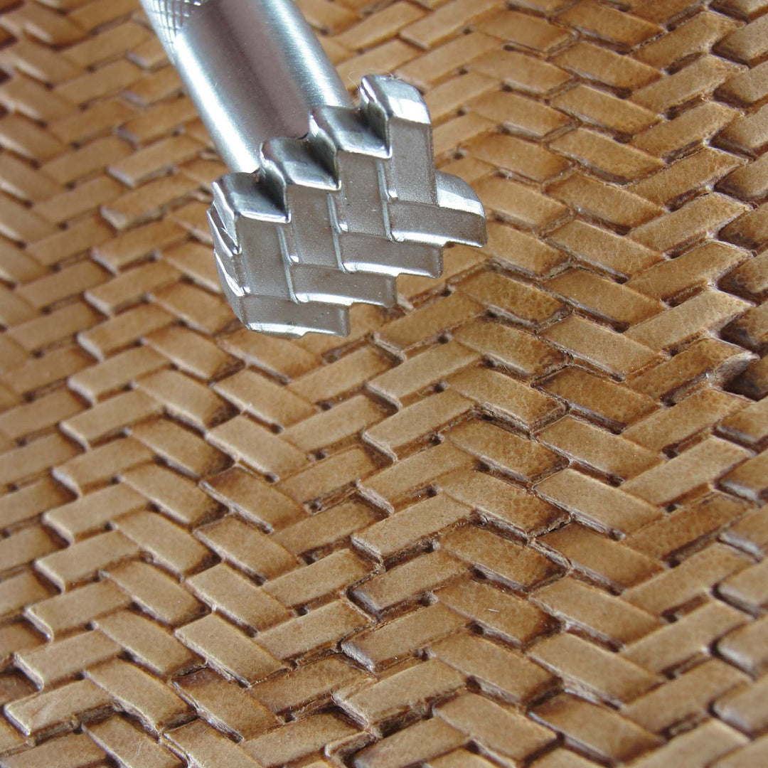 Herringbone Stainless Steel Leather Stamp - Pro Leather Carvers