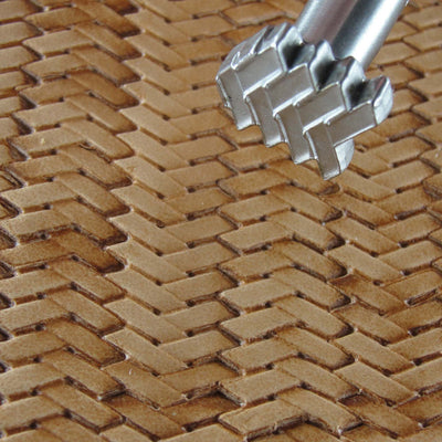 Herringbone Stainless Steel Leather Stamp - Pro Leather Carvers