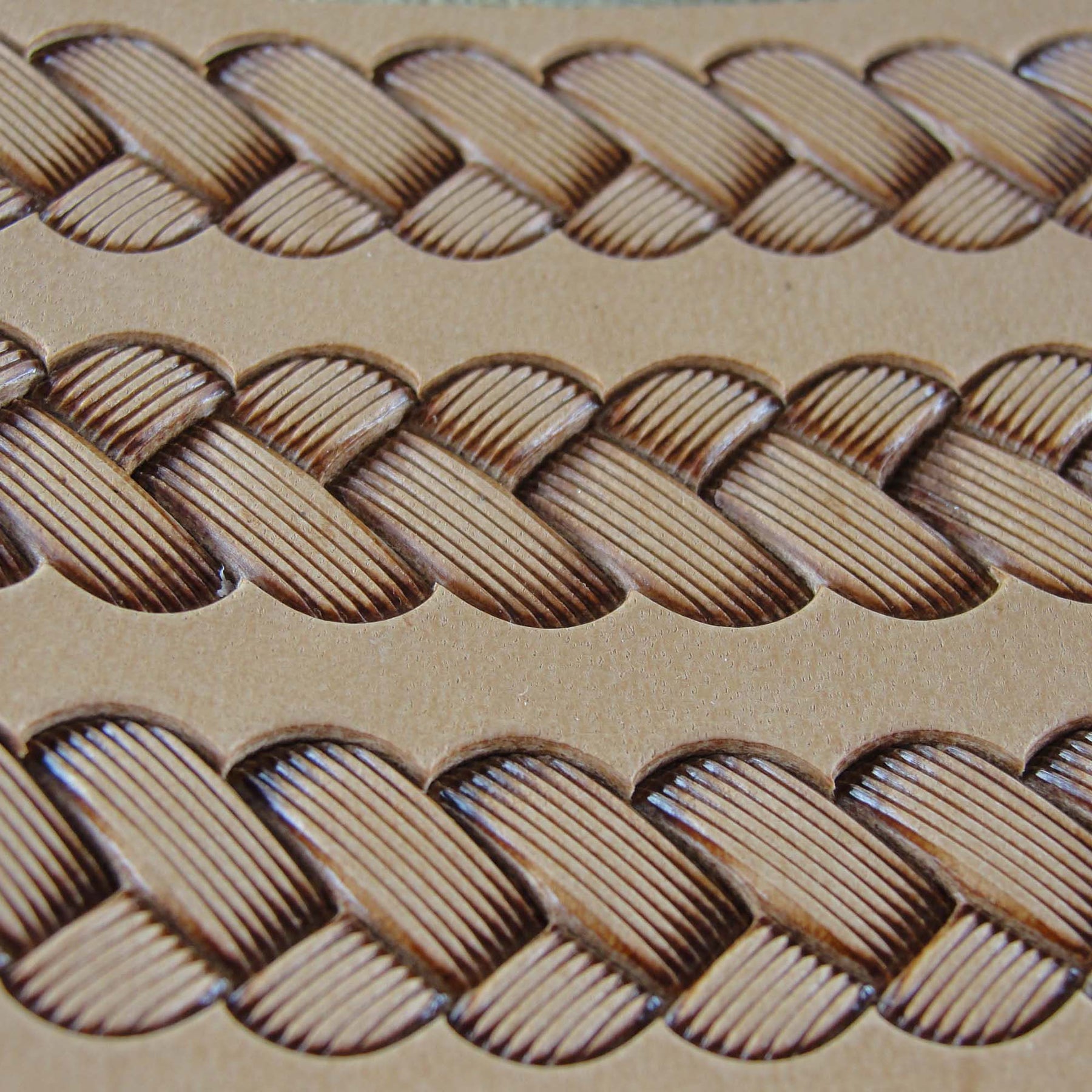 Border Braid Shape Customisable Lined Braid Border Stamp - Stainless Steel | Pro Leather Carvers