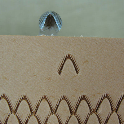 Vintage Cal-Carved #451 Scale Geometric Stamp | Pro Leather Carvers