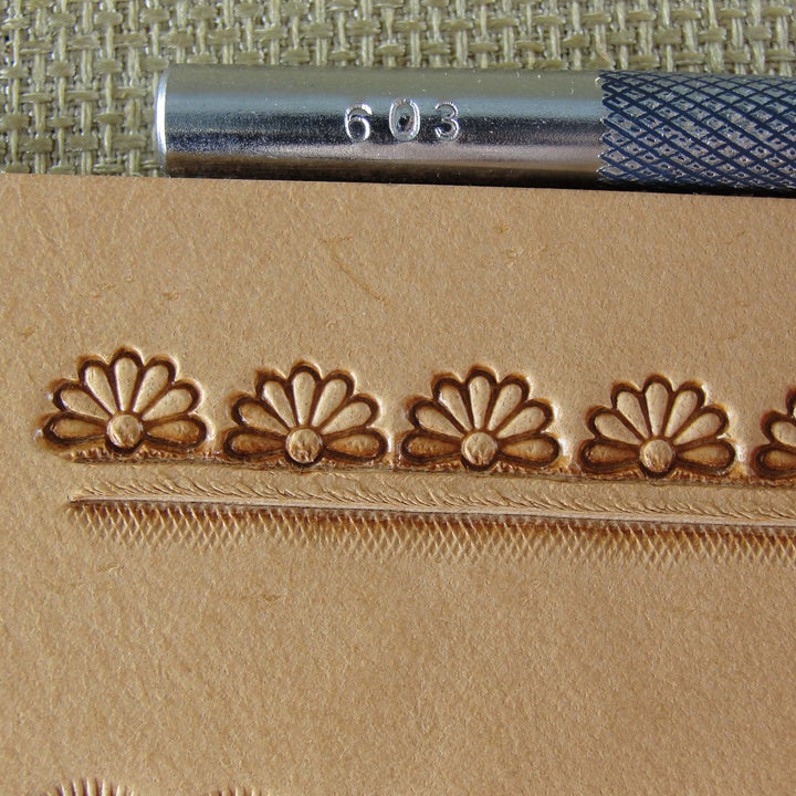 Vintage Craftool Co. #603 7-Petal Border Stamp | Pro Leather Carvers