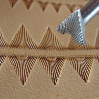 Vintage Leather Tool - Triangle Border Stamp | Pro Leather Carvers