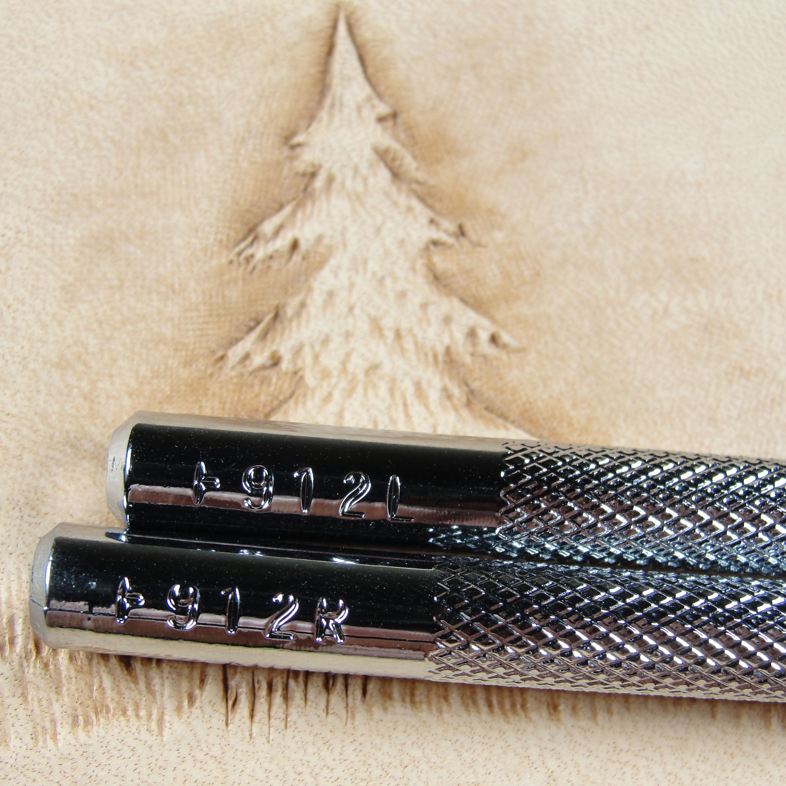 Pine Tree Figure Carving Leather Stamps, Japan | Pro Leather Carvers