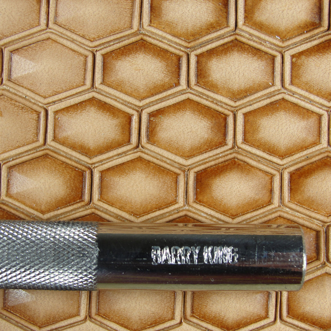 Elongated Hollow Hex Geometric Stamp, Barry King Leather Stamping Tool