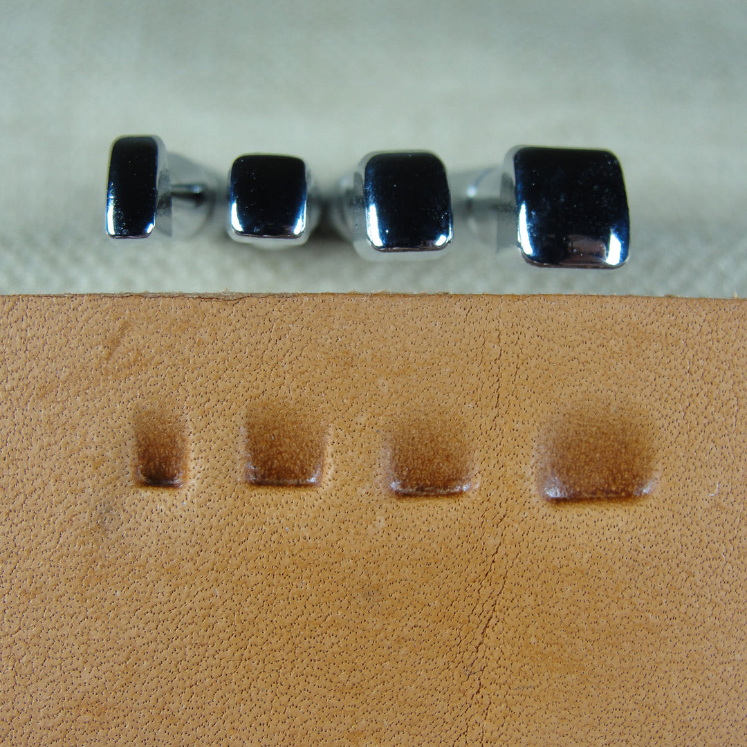 Set of 4 Smooth Beveler Leather Stamps