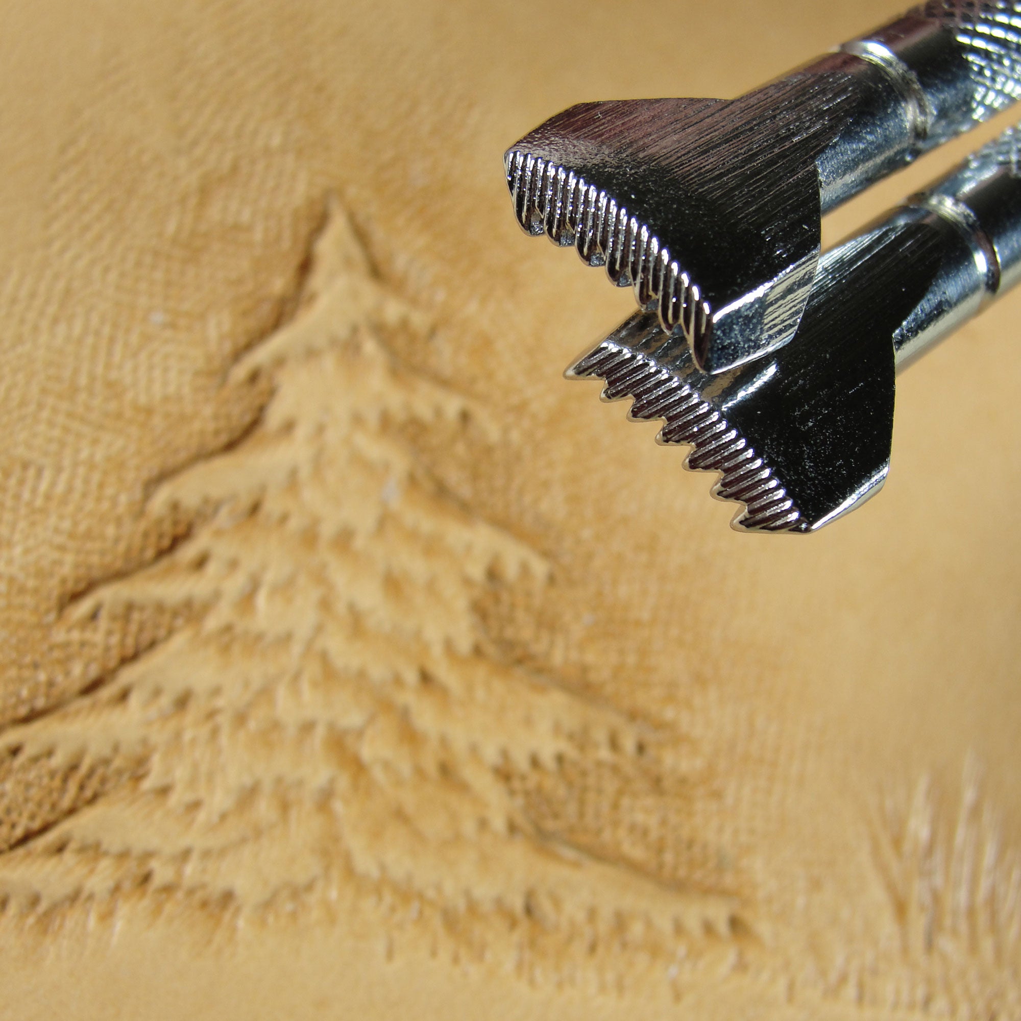 Pine Tree Figure Carving Leather Stamps, Japan | Pro Leather