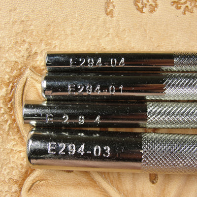 Set of 4 Background Leather Stamping Tools | Pro Leather Carvers