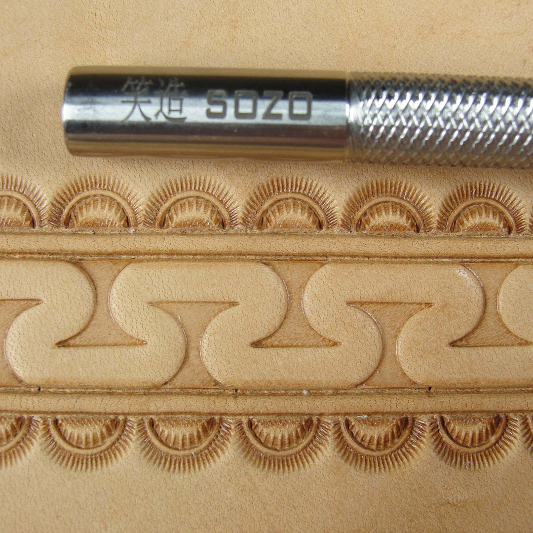 Hourglass Border Leather Stamp - Stainless Steel | Pro Leather Carvers