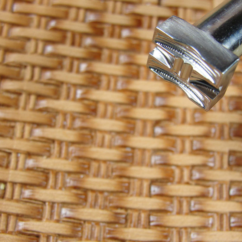 Double Bar Basket Weave Stamp - Stainless Steel | Pro Leather Carvers
