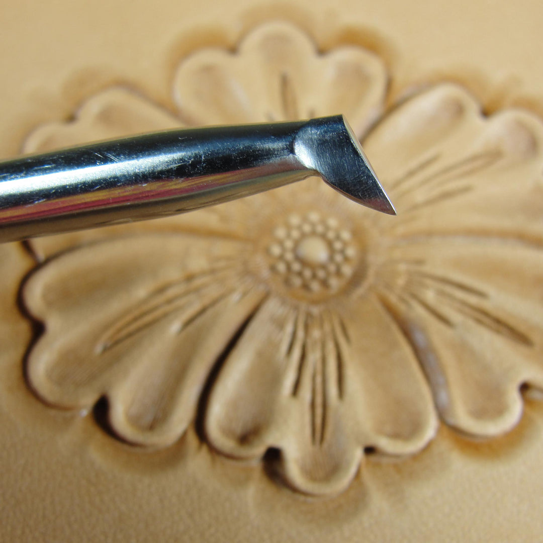 Pointed Undercut Beveler Stamp - Stainless Steel | Pro Leather Carvers