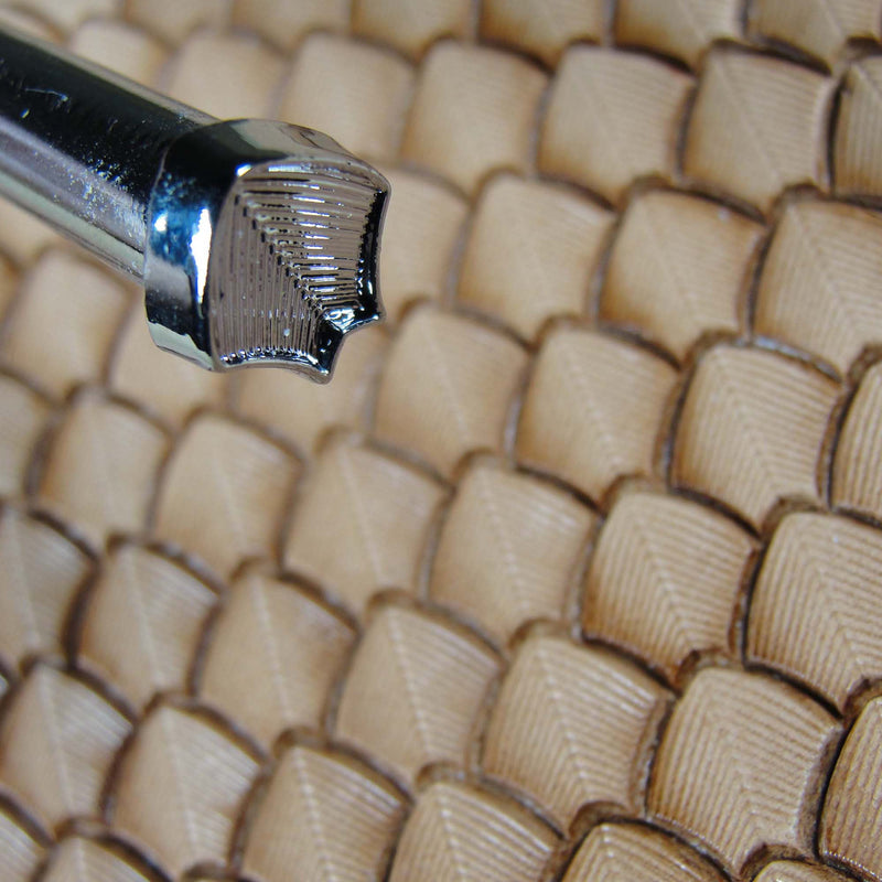 Lined Dragon Scale Leather Stamping Tool - Pro Leather Carvers