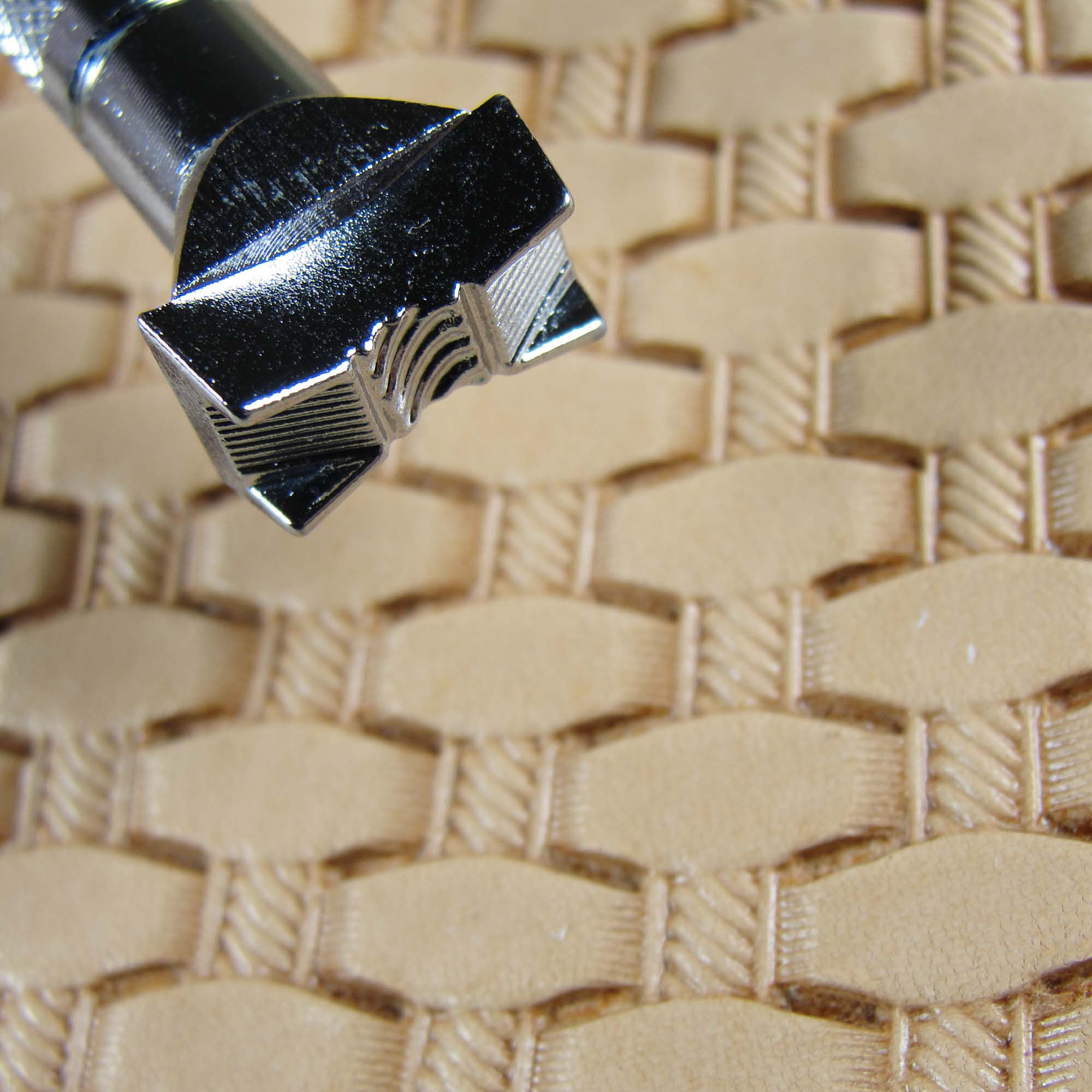 Hourglass Basket Weave Leather Stamp, X514, Stamping Tool