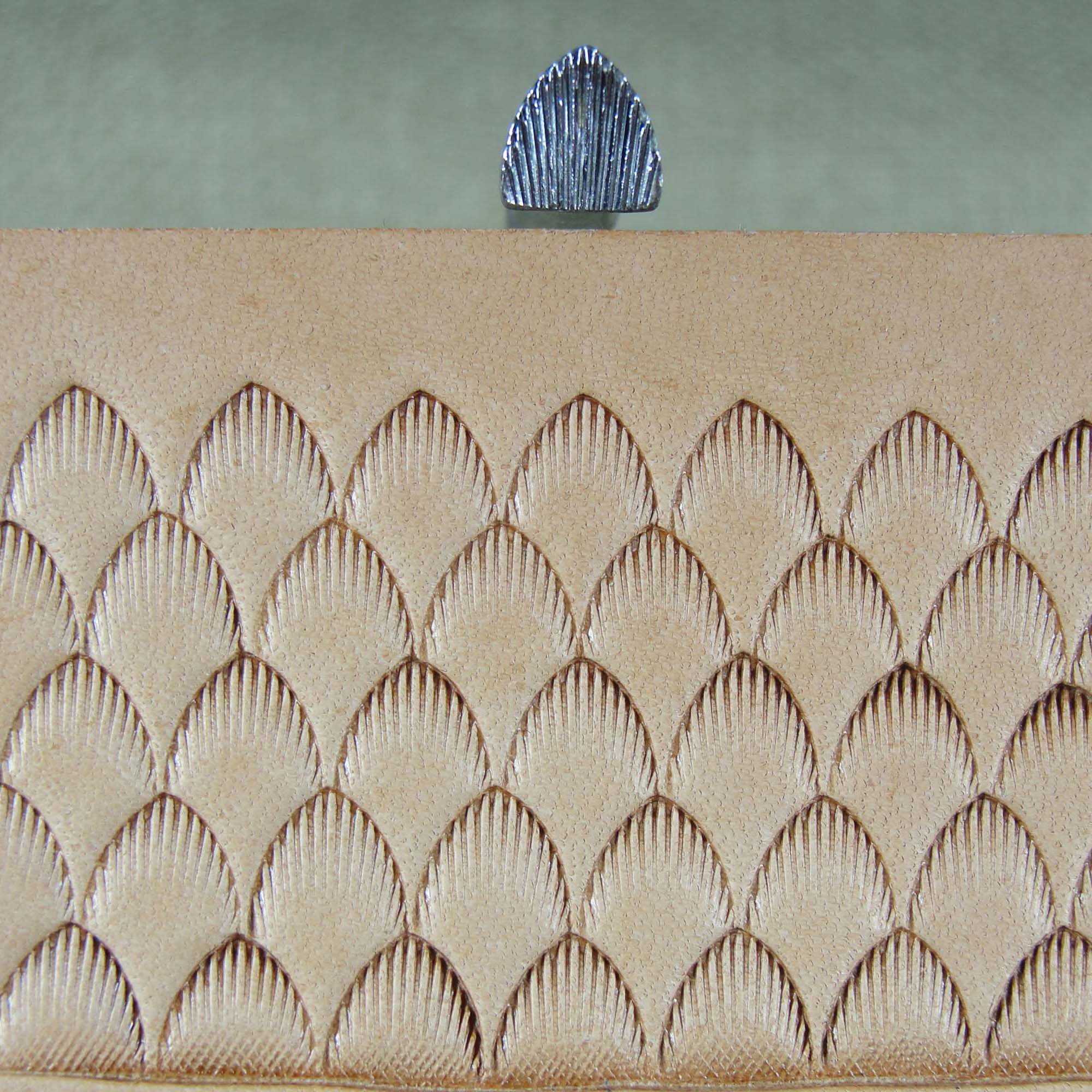 Vintage Craftool Co. #358 Scale Geometric Stamp | Pro Leather Carvers