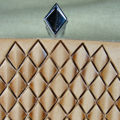 Ridged Diamond Geometric Leather Stamping Tool - Pro Leather Carvers