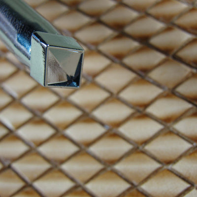 Ridged Diamond Geometric Leather Stamping Tool - Pro Leather Carvers