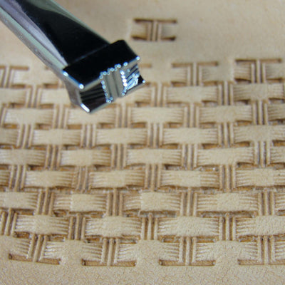 X502 Small Bar Basket Weave Leather Stamp - Pro Leather Carvers