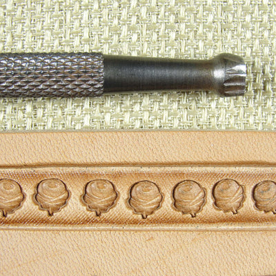 Vintage Leather Tool - Small Rose Flower Stamp | Pro Leather Carvers