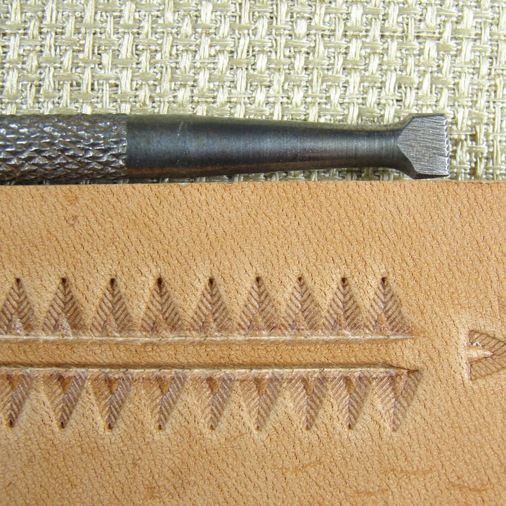 Vintage Leather Tool - Triangle Border Stamp | Pro Leather Carvers
