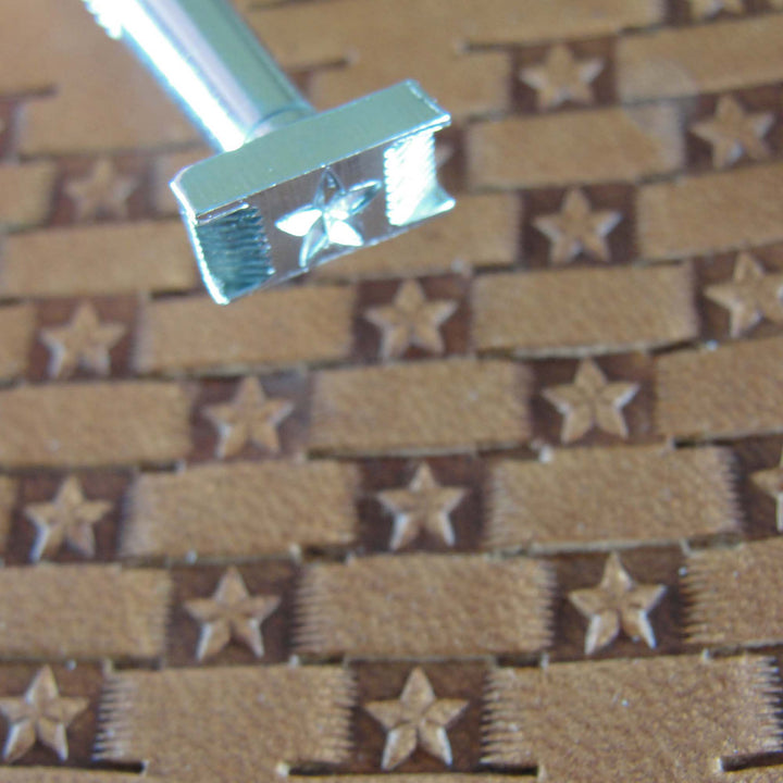 Vintage Craftool Co #508 Star Basket Weave Stamp | Pro Leather Carvers