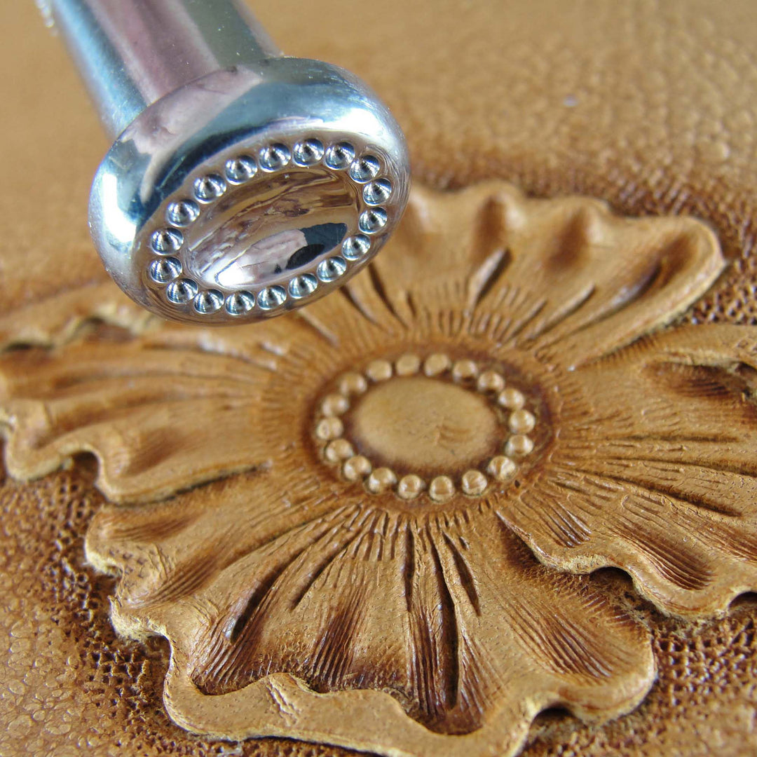 18-Seed Oval Flower Center Leather Stamp | Pro Leather Carvers