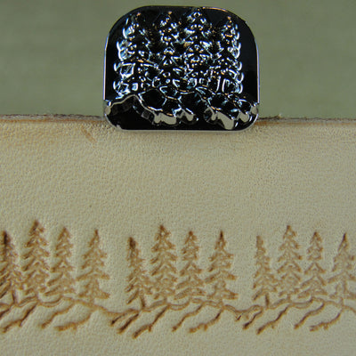 F110 Pine Trees Figure Carving Leather Stamp | Pro Leather Carvers