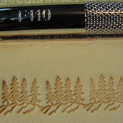 F110 Pine Trees Figure Carving Leather Stamp | Pro Leather Carvers