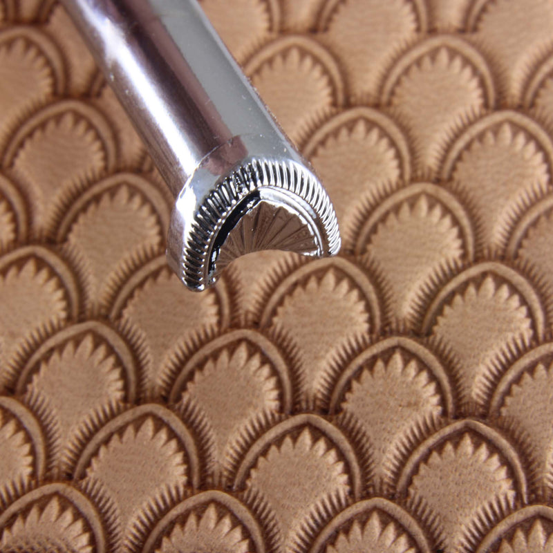 Crescent Shell Geometric Leather Stamping Tool - Pro Leather Carvers