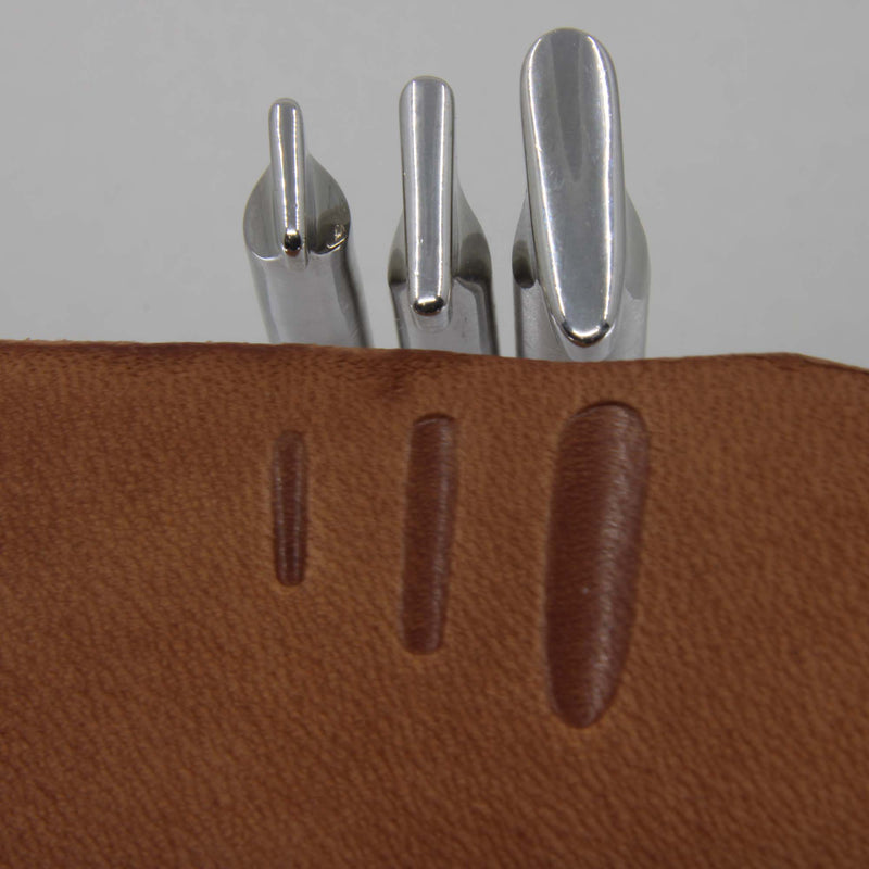Set of 3 Smooth Thumb Prints - Stainless Steel | Pro Leather Carvers