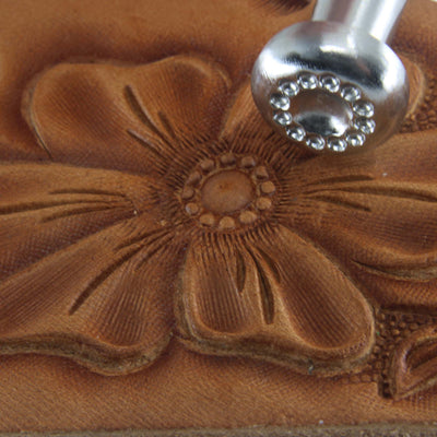 Large 12-Seed Flower Center Stainless Steel Stamp - Pro Leather Carvers