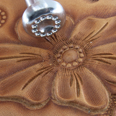 Large 12-Seed Flower Center Stainless Steel Stamp - Pro Leather Carvers