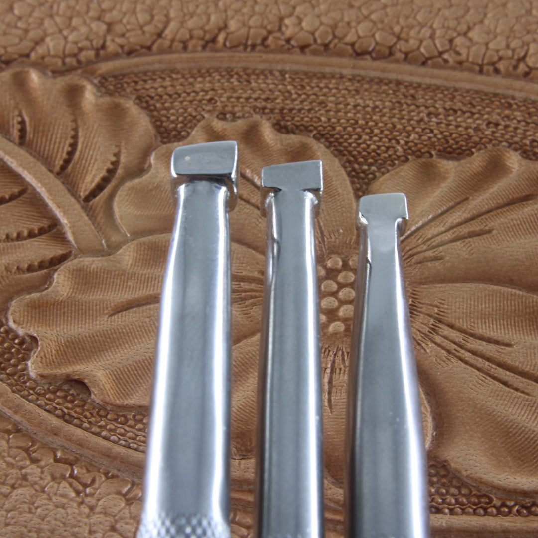 Set of 3 Smooth Beveler Tools - Stainless Steel | Pro Leather Carvers