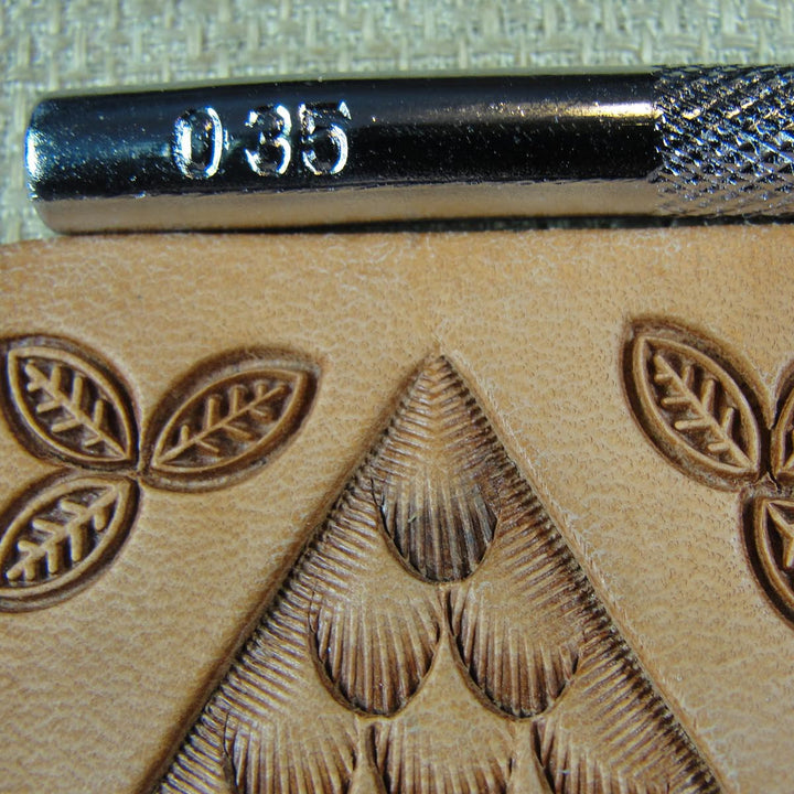 O35 Small Leaf/Petal Leather Stamp - Craft Japan | Pro Leather Carvers