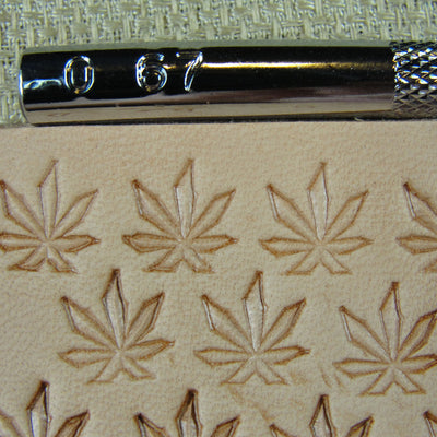 O67 Marijuana Leaf Leather Stamping Tool | Pro Leather Carvers
