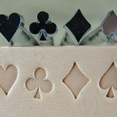 Playing Card Suits, Geometric Leather Stamp Set | Pro Leather Carvers