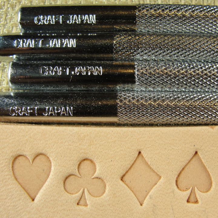 Playing Card Suits, Geometric Leather Stamp Set | Pro Leather Carvers